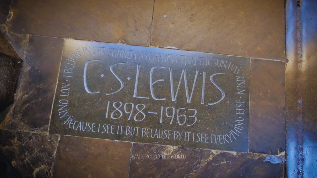 C.S. Lewis memorial stone in Westminster Abbey
