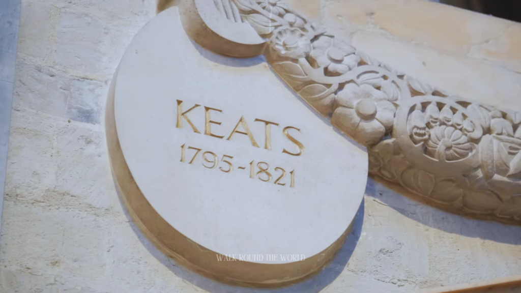 John Keats memorial plaque Westminster Abbey