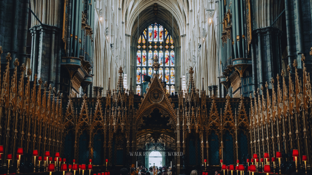 Interior nave of Westminster Abbey
