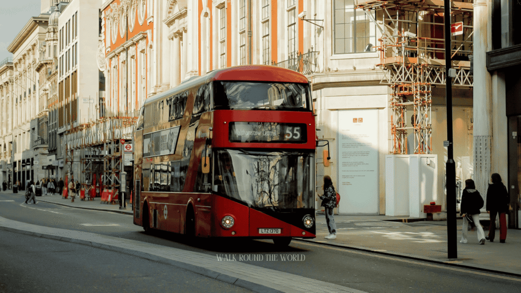 Image of red bus of London
