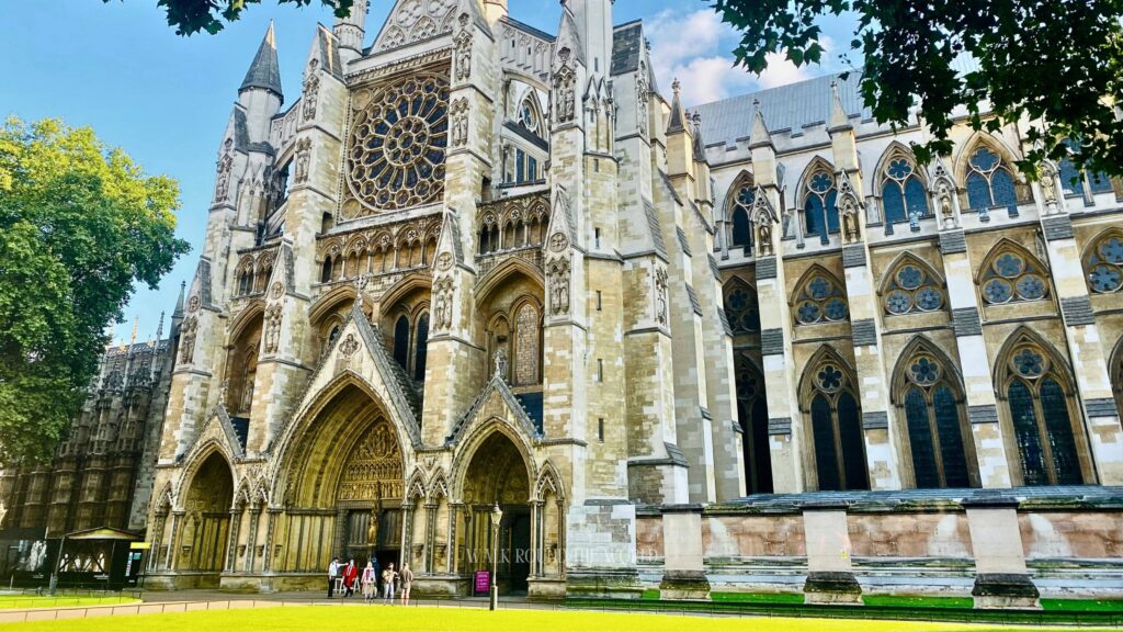 Westminster Abbey historic Gothic church in London near Parliament