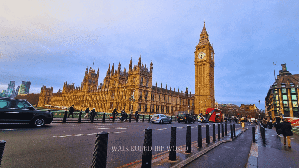 Big Ben and the Palace of Westminster seen from the River Thames in London