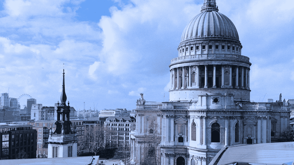 St Paul’s Cathedral with its iconic dome rising above the London skyline