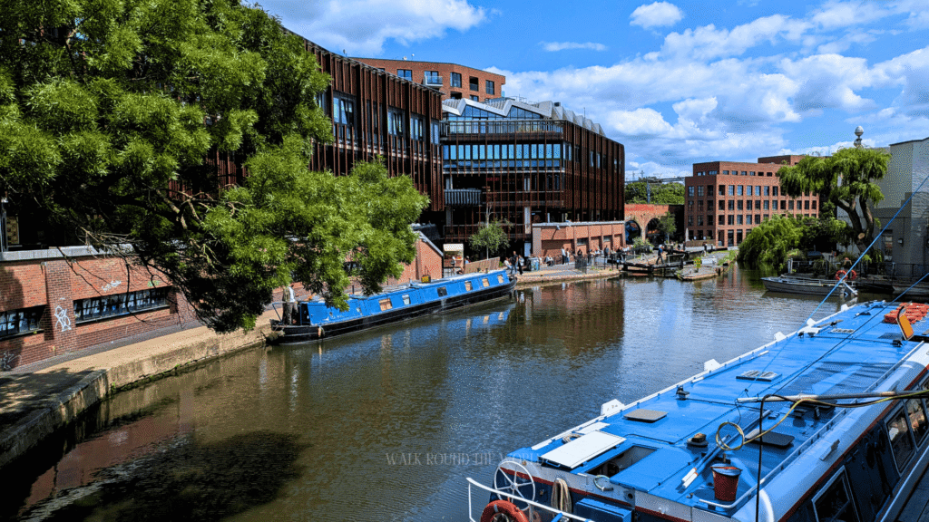 Boat ride on Regent’s Canal during summer in London