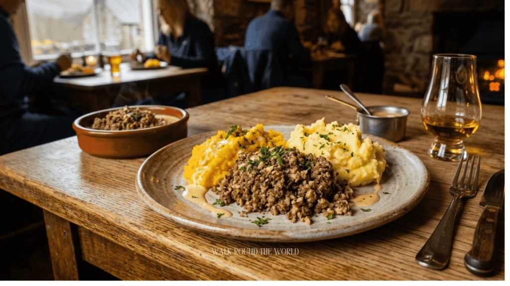 Haggis, a traditional scottish dish
