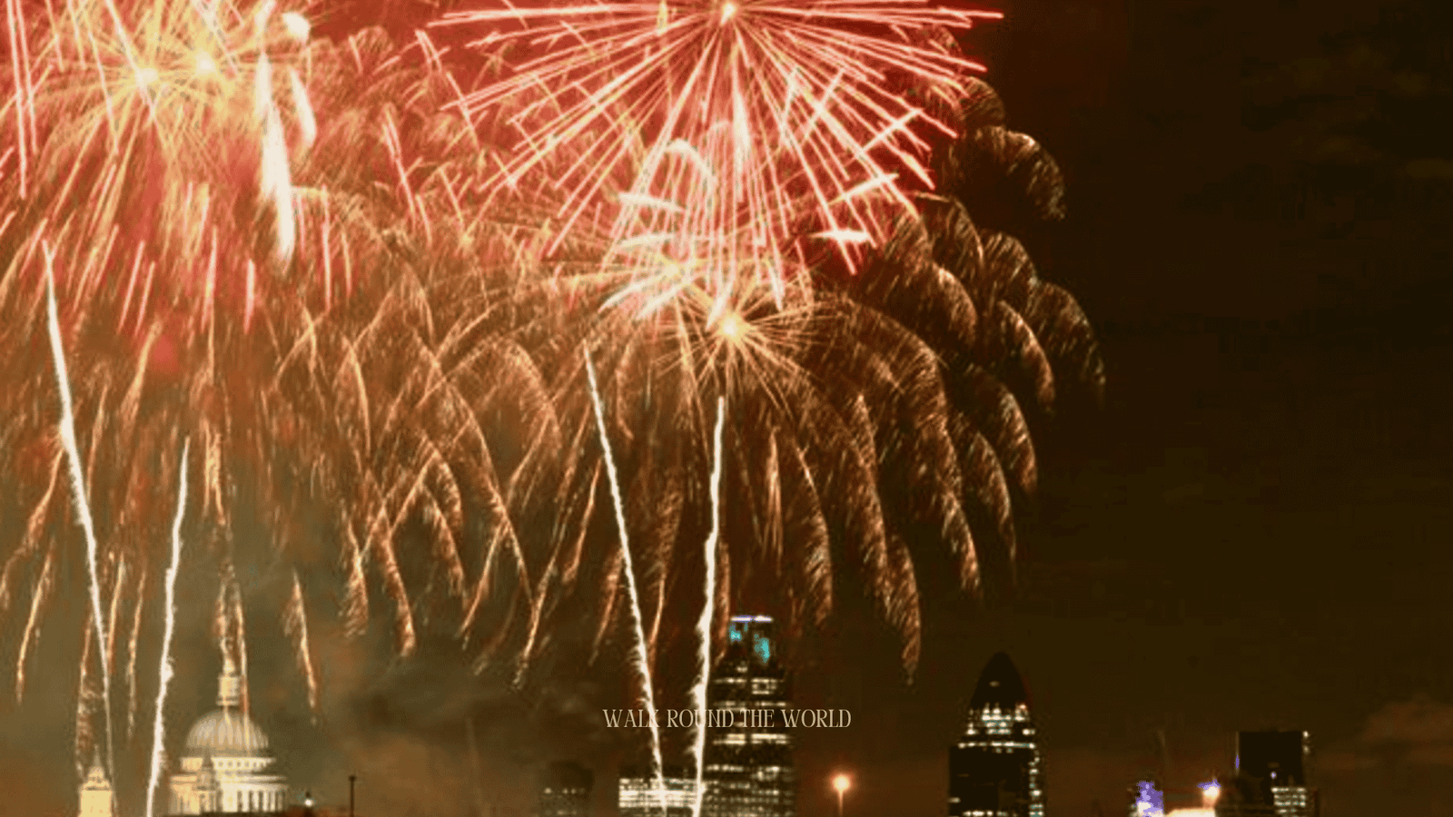 Bonfire Night fireworks lighting up the London sky in November