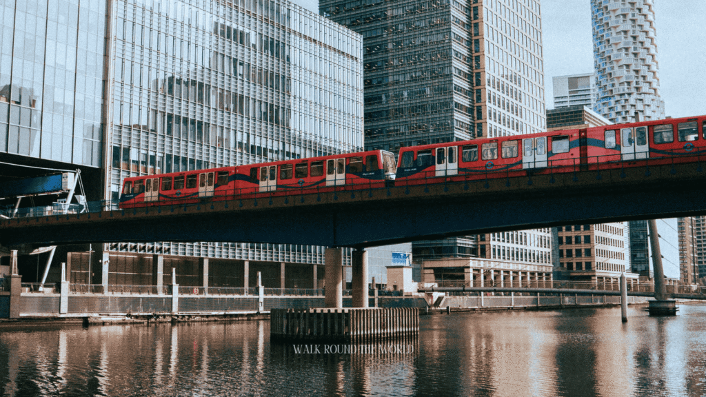 DLR train connecting Greenwich with London