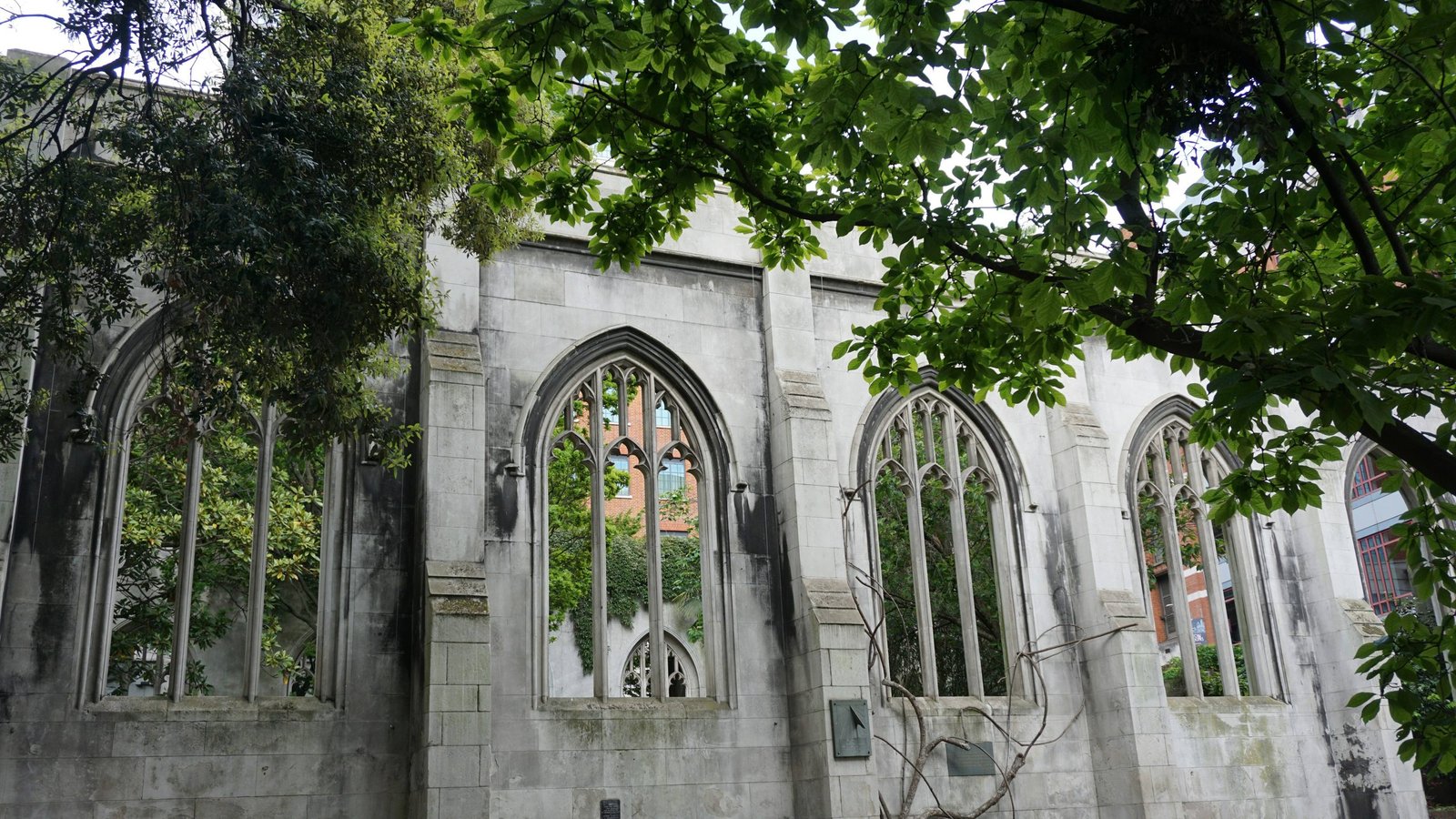 St Dunstan in the East church ruins in London