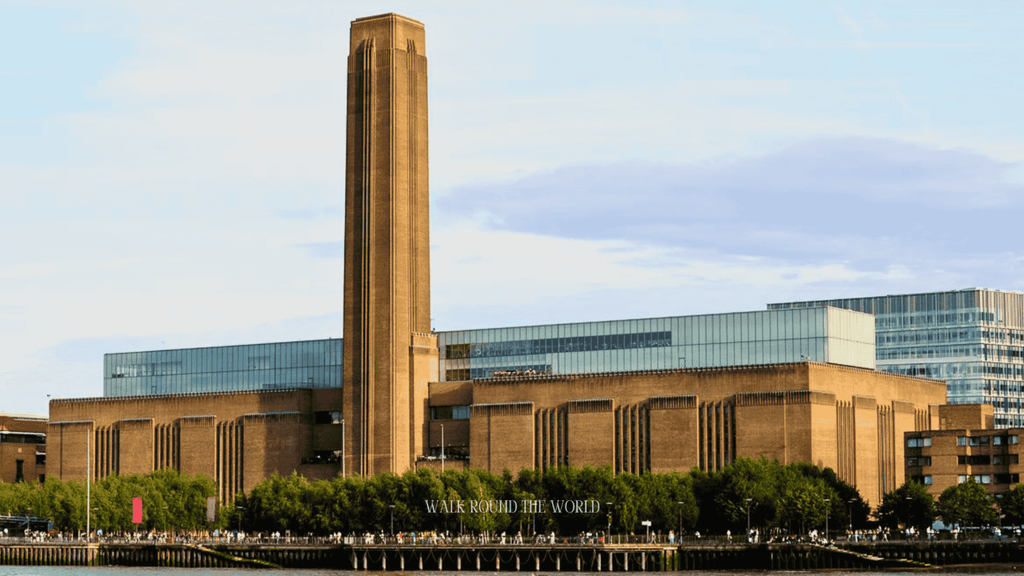 Tate Modern London exterior overlooking the River Thames