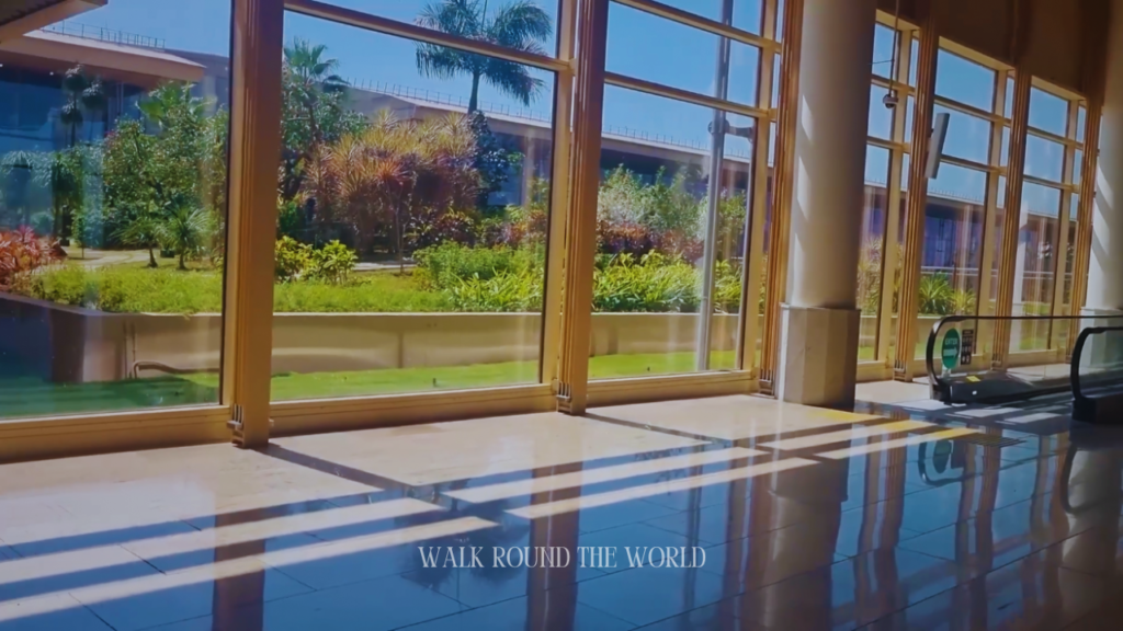 Waiting area at C gates in Kempegowda International Airport Terminal 2, Bangalore, with beautiful green views and modern architecture