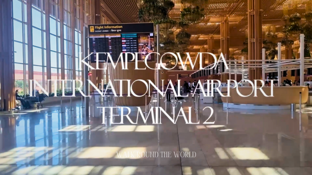 Interior view of Bangalore Airport Terminal 2, the international terminal for Air India flights to London